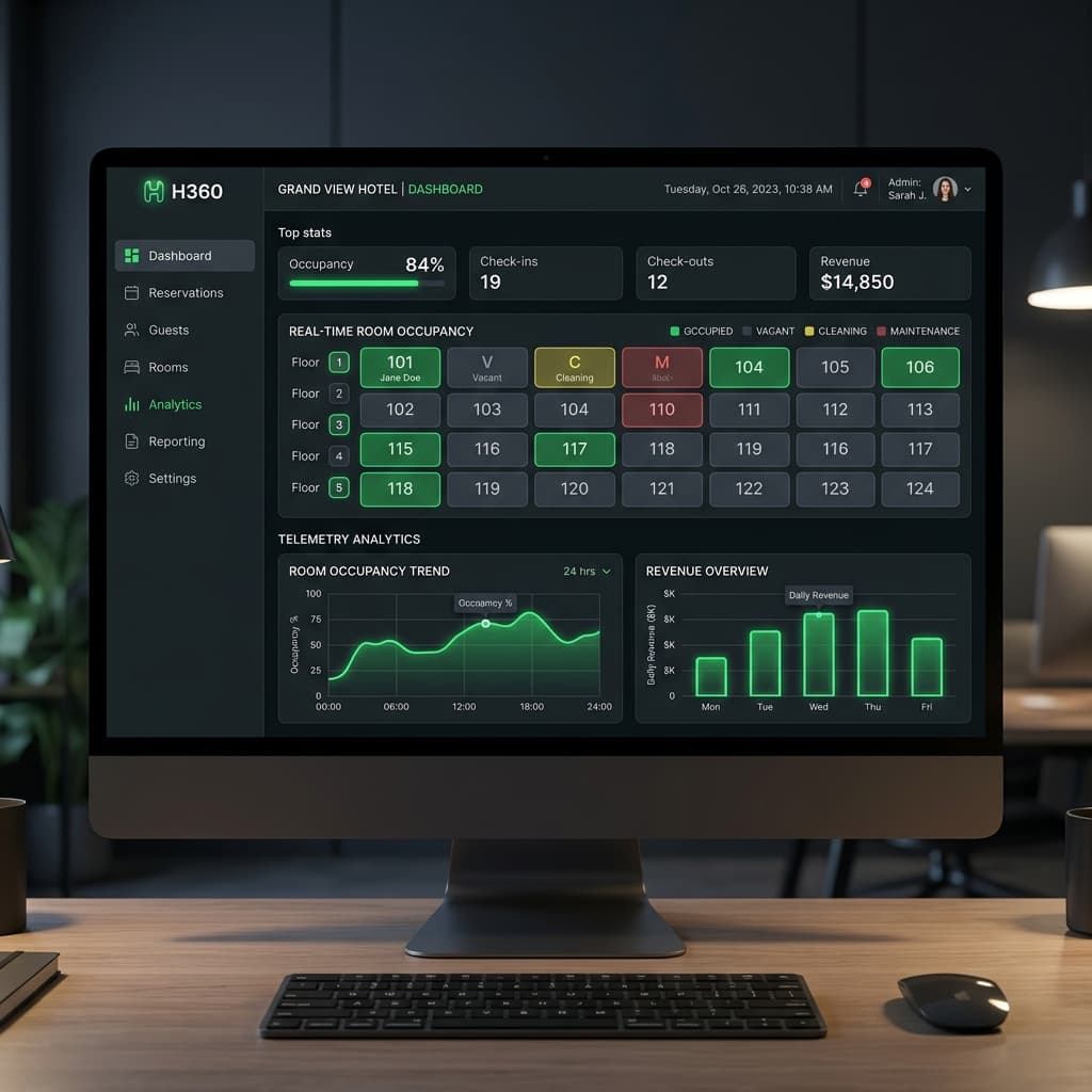 Monitor Rooms in Real Time