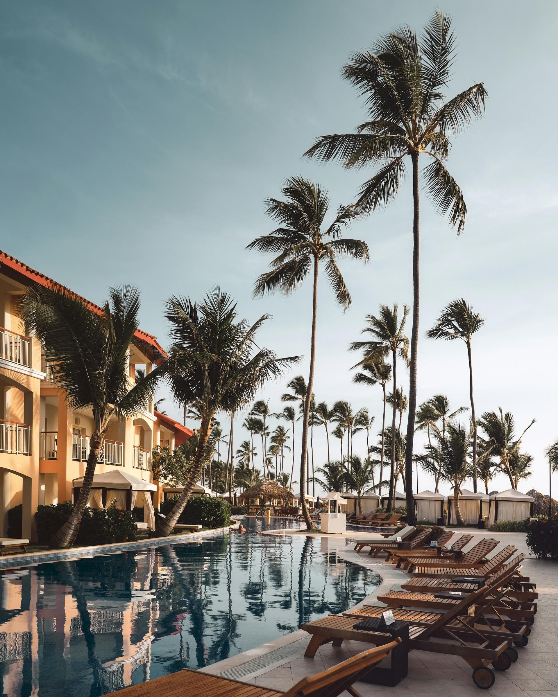 Luxury Hotel Resort Poolside Background